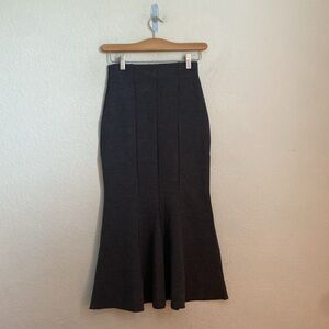 Zara Grey knit MIDI Pencil Skirt Size S NWT